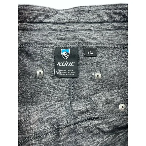 Kuhl Mova Pants 6 Reg Womens Grey Straight Leg Nylon Blend Stretch Pockets - Picture 13 of 16